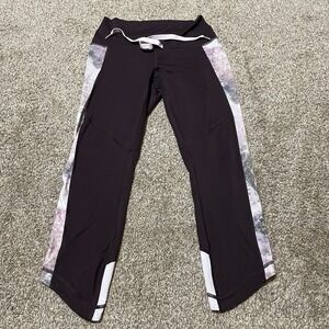 Lululemon Crop Leggings Purple Athletic Yoga Workout Pants